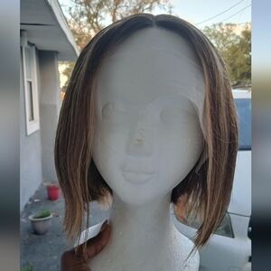 Stylish Brown Blayage Bob Human Hair